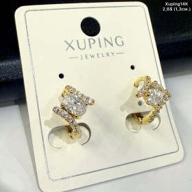 Сережки Xuping14К 10875 (1.3см)